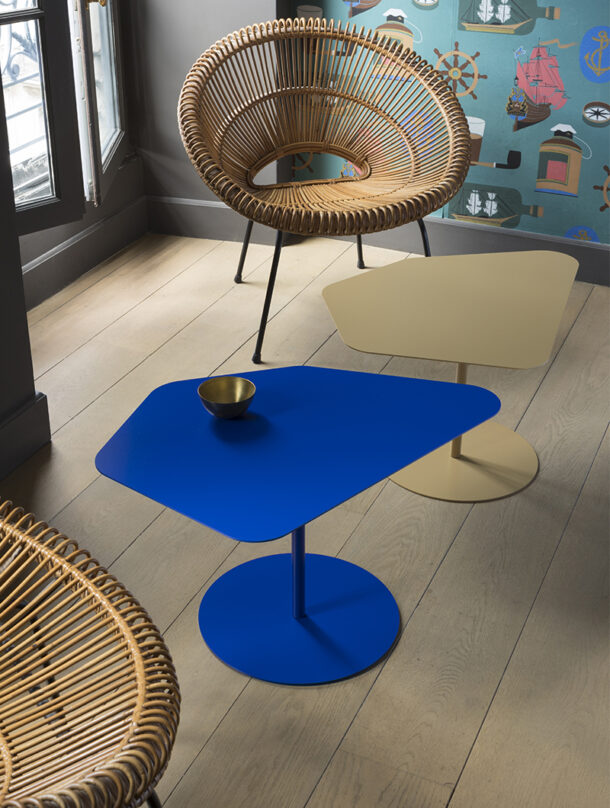 Table basse hexagonale Kona, intérieur et extérieur