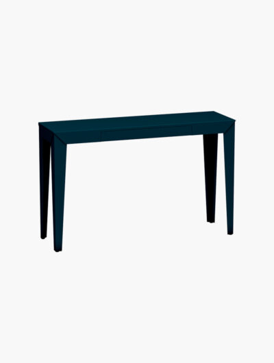 Console à tiroir Zef. Ce meuble en métal est unique puisque vous pouvez choisir sa taille, sa couleur et la forme de ses pieds. En plus d'être personnalisable cette table d'appoint est multi-usages !