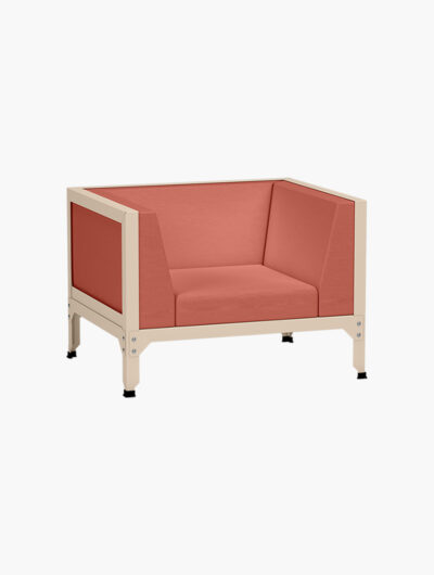 Fauteuil club, Luc Jozancy, Collection hegoa pour votre intérieur ou salon de jardin.